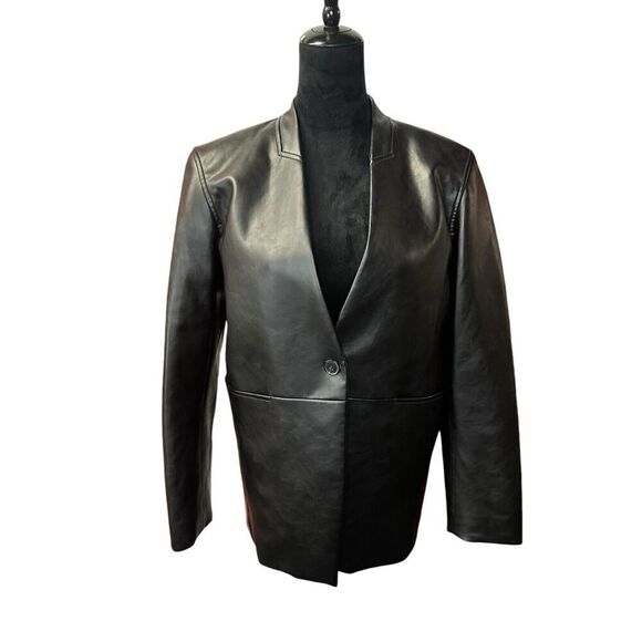 Babaton Dark Leather Jacket - Picture 3 of 13